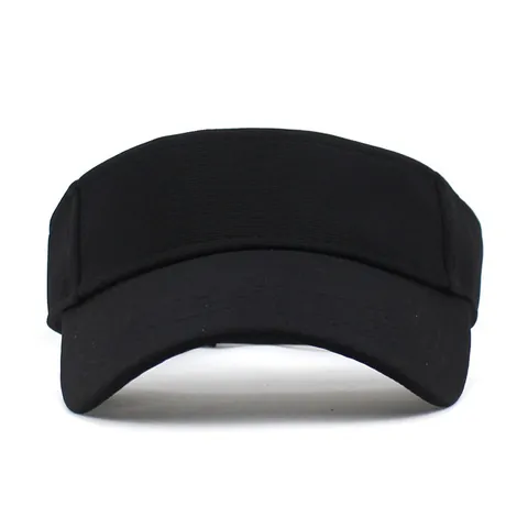 Visera Deportiva Unisex al Aire Libre Transpirable Ajustable Color Sólido Mezcla de Algodón Sombrero de Sol para Tenis Golf