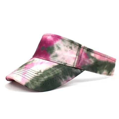Damen Batik Sonnenvisier Hut Baumwollmischung Verstellbar Atmungsaktiv UV-Schutz Outdoor Sport Strand Mode Sommer Kappe