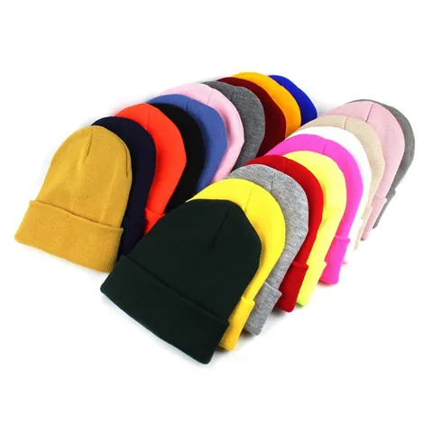 Berretto Classico in Maglia a Costine di Acrilico per Uomo Donna Tinta Unita Con Risvolto Berretto Invernale Caldo Accessorio Streetwear Casual