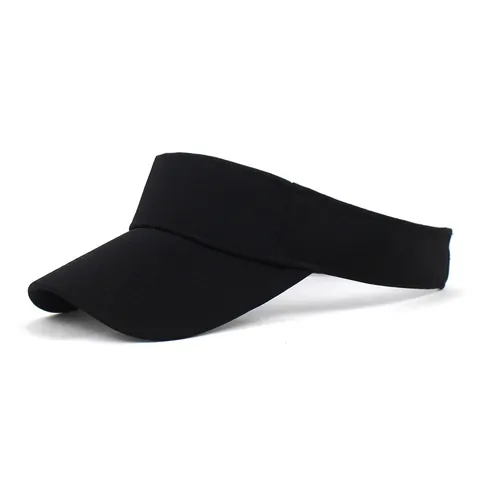 Visera Deportiva Unisex al Aire Libre Transpirable Ajustable Color Sólido Mezcla de Algodón Sombrero de Sol para Tenis Golf