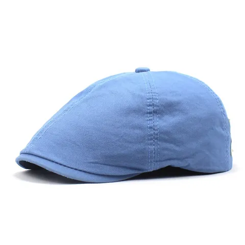 Béret Plat Vintage en Coton Casquette Newsboy Pour Femmes Hommes Couleur Unie Réglable Classique Ivy Cap Chapeau Soleil Extérieur