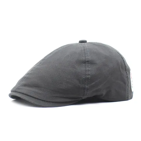 Béret Plat Vintage en Coton Casquette Newsboy Pour Femmes Hommes Couleur Unie Réglable Classique Ivy Cap Chapeau Soleil Extérieur