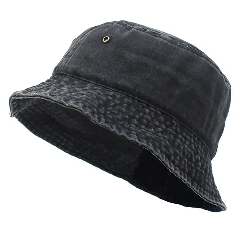 Sombrero de Pescador de Algodón Lavado Unisex Plegable Protección Solar de Verano Viaje Exterior Casual Vintage