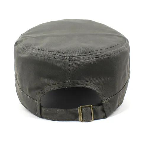 Adjustable Flat Top Military Cadet Cap Cotton Canvas Camouflage Patrol Hat Outdoor Breathable Sun Protection Baseball Cap