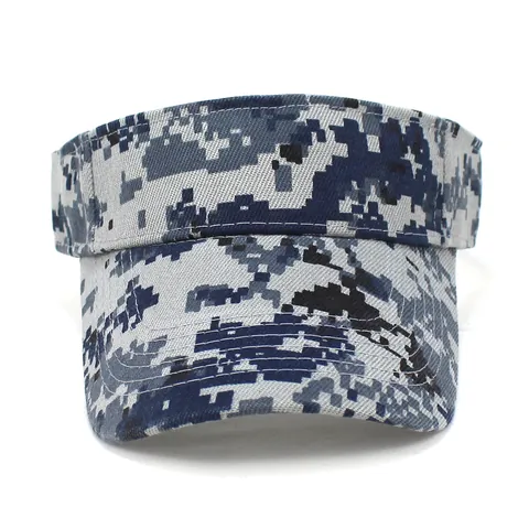 Unisex Digital Camouflage Sun Visor Hat Adjustable Outdoor Sports Polyester Beach Cap For Summer Sun Protection