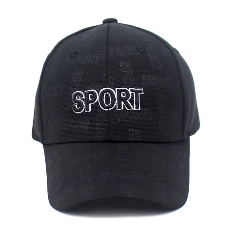 Sport Buchstaben Stickerei Baseballkappe Baumwoll Polyester Mischung Verstellbar Gebogene Krempe Sonnenhut Für Outdoor Laufen Reisen Unisex Accessoire
