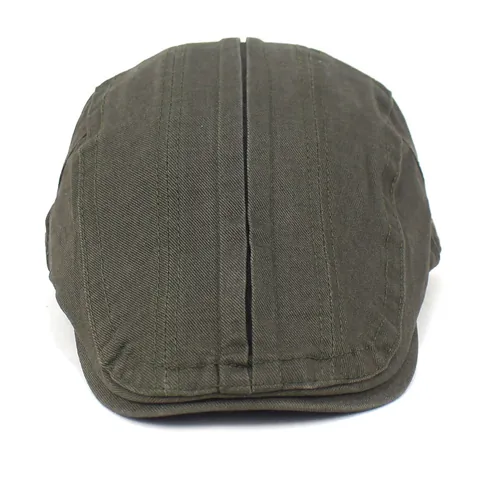 Coppola Vintage In Cotone Per Uomo Regolabile Newsboy Hat Tinta Unita Retrò Casual All Aperto Protezione Solare Berretto Golf