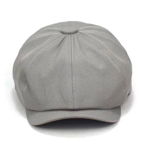 Casquette Gavroche Vintage Classique pour Hommes en Coton Chapeau Octogonal Rétro Béret pour Accessoires de Protection Solaire Décontractés