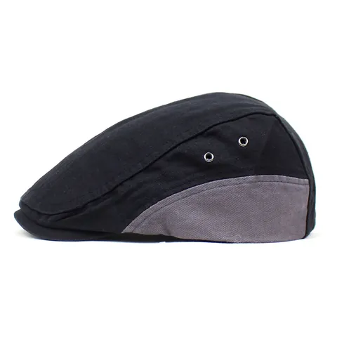 Herren Casual Baumwolle Patchwork Baskenmütze Vintage Schiebermütze Atmungsaktiv Newsboy Hut Sonnenschutz Verstellbar Ivy Cap