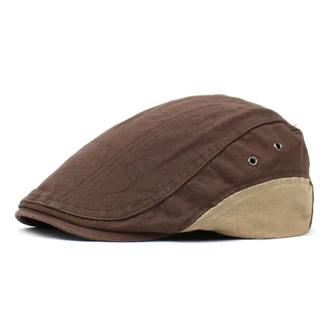 Herren Casual Baumwolle Patchwork Baskenmütze Vintage Schiebermütze Atmungsaktiv Newsboy Hut Sonnenschutz Verstellbar Ivy Cap