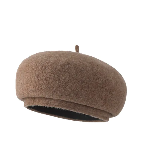 Women Wool Beret Hat Autumn Winter Solid Color Vintage Painter Hat Warm Windproof French Beret For Daily Commuting Casual Headwear