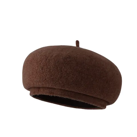 Women Wool Beret Hat Autumn Winter Solid Color Vintage Painter Hat Warm Windproof French Beret For Daily Commuting Casual Headwear
