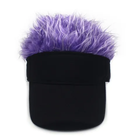 Creative Novelty Wig Hat With Faux Hair Baseball Cap Hip Hop Sun Visor For Party Outdoor Funny Accessories Men Women