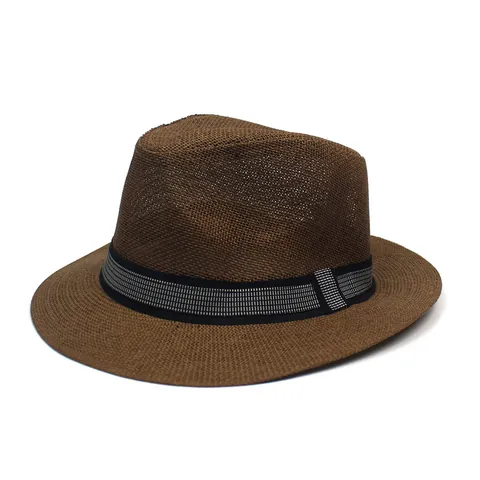 Women's Summer Paper Straw Sun Hat Breathable Wide Brim Beach Fedora With Ribbon Decoration Fashion Outdoor Sun Protection Hat