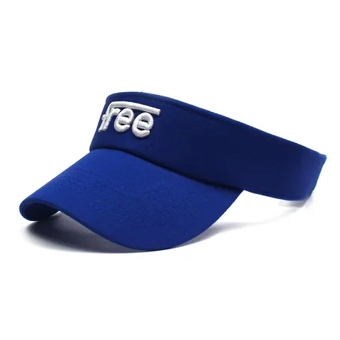 Damen Baumwolle Bestickt Free Buchstabe Sonnenblende Verstellbar Oben Ohne Atmungsaktiv Sommer Outdoor Sport Strand Sonnenhut