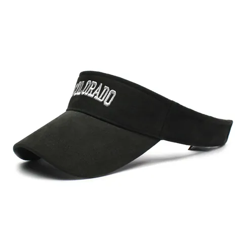 Unisex Baumwolle Colorado Buchstaben Stickerei Sonnenblende Hut Verstellbar Outdoor Sport Atmungsaktiv Sonnenschutz Oben Ohne Kappe