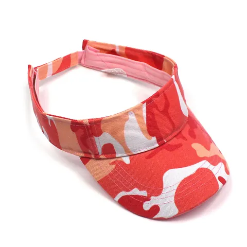 Adult Outdoor Camouflage Sun Visor Adjustable Polyester Sport Tennis Golf Hat For Men Women Breathable Camo Cap