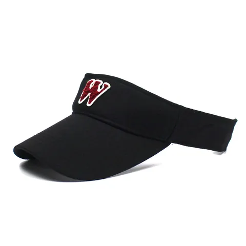 Summer Cotton Sun Visor Hat Letter W Embroidery Open Top Sports Cap Adjustable UV Protection Outdoor Tennis Beach Visor