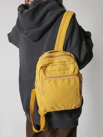 Dames Gewassen Canvas Rugzak Vintage Literair Lichtgewicht Kleine Schooltas Casual Veelzijdig Daypack Voor Dagelijks Gebruik