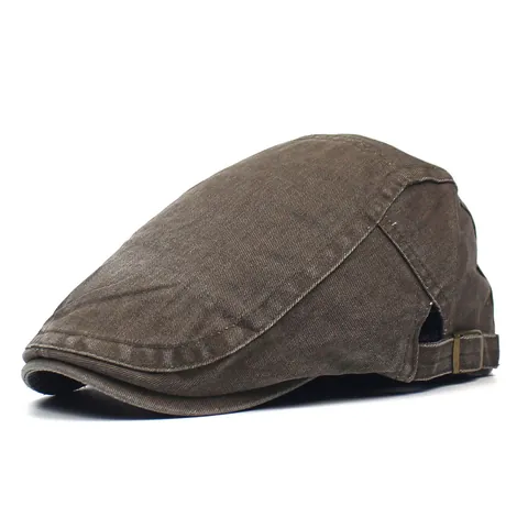 Vintage Gewaschene Baumwolle Schiebermütze Für Herren Verstellbar Newsboy Baskenmütze Britischer Stil Outdoor Sonnenschutz Ivy Cap