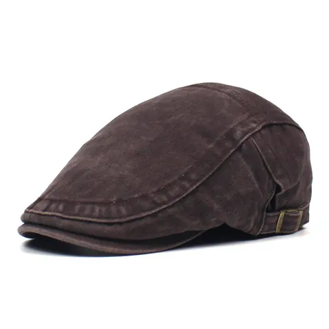Vintage Gewaschene Baumwolle Schiebermütze Für Herren Verstellbar Newsboy Baskenmütze Britischer Stil Outdoor Sonnenschutz Ivy Cap