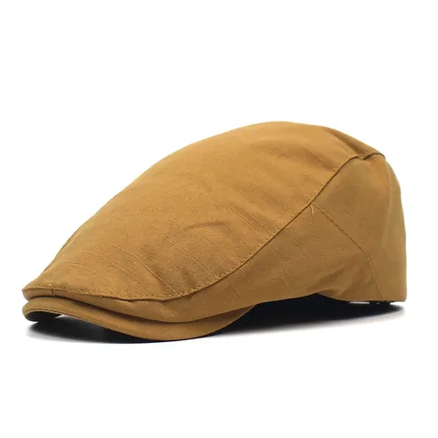 Einfarbig Baumwolle Schirmmütze Für Herren Vintage Flache Mütze Atmungsaktiv Sonnenschutz Newsboy Baskenmütze Für Outdoor Reisen Casual