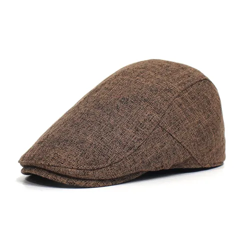 Berretto in Stile Britannico Vintage in Cotone e Lino Coppola per Uomo Donna Traspirante Estivo Protezione Solare Cappello Ivy