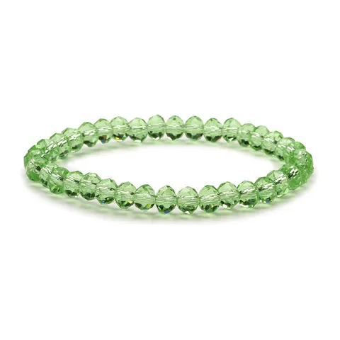 Fashion Shiny Colorful Crystal Glass Beaded Bracelet For Women Men Faceted Beads Elastic Hand String Rhinestone Jewelry