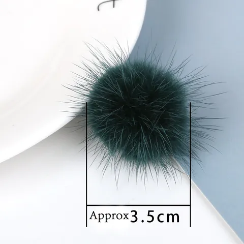 Soft Mink Fur Pom Pom Pendant Plush Ball DIY Jewelry Making Accessories For Earrings Hair Clips Women Handmade Crafts Decor