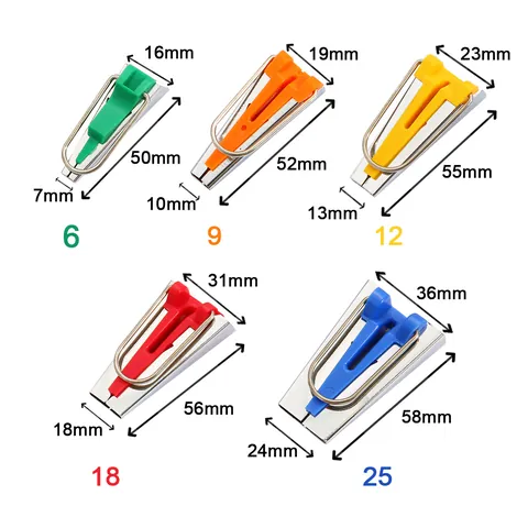 Appareil à Biais Set Pour Couture DIY Outil De Reliure De Tissu Acier Inoxydable Plastique Accessoire De Pliage Manuel