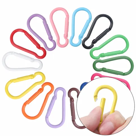 Color de Caramelo Mosquetón de Metal en Forma de Calabaza Ganchos de Resorte Hebilla Pintada Clips de Llavero para Mochila DIY Joyería Accesorio
