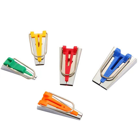 Appareil à Biais Set Pour Couture DIY Outil De Reliure De Tissu Acier Inoxydable Plastique Accessoire De Pliage Manuel