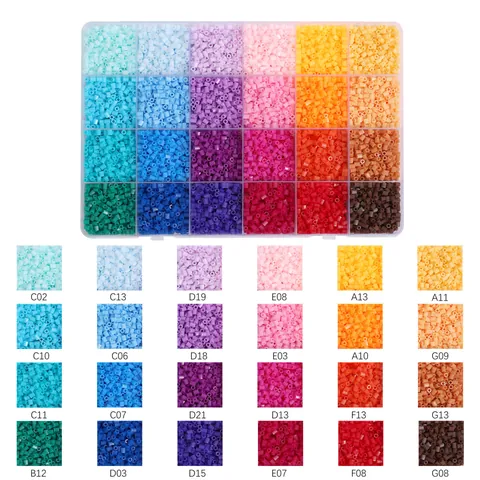 Cylindrical Fuse Beads For DIY Handmade Pixel Art Crafts Plastic Hama Perler Beads Refill Pack For Children Creative Education Toys