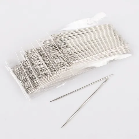 Aiguilles à Coudre à la Main en Acier à Grand Chas pour le Raccommodage DIY Tricot Outils de Couture Ménagers Aiguilles en Acier Haute Dureté