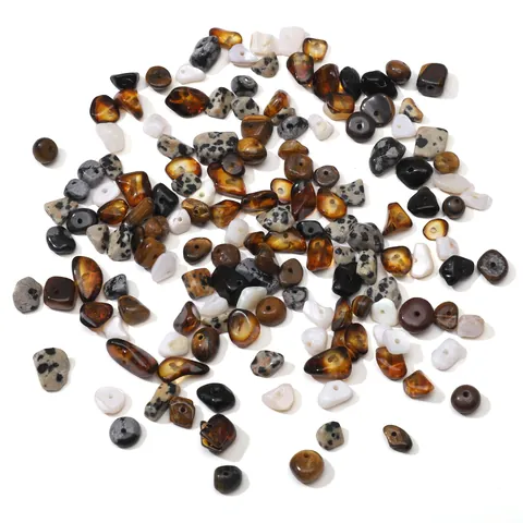 Pierres Naturelles Concassées Couleur Maillard Perles Éclats Irréguliers pour Fabrication Bijoux Bracelet Collier