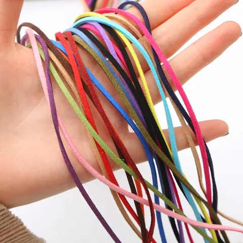 Wildlederimitat Schnur Koreanischer Samt Flaches Seil Faden Für DIY Schmuckherstellung Armband Halskette Handgefertigtes Bastelzubehör