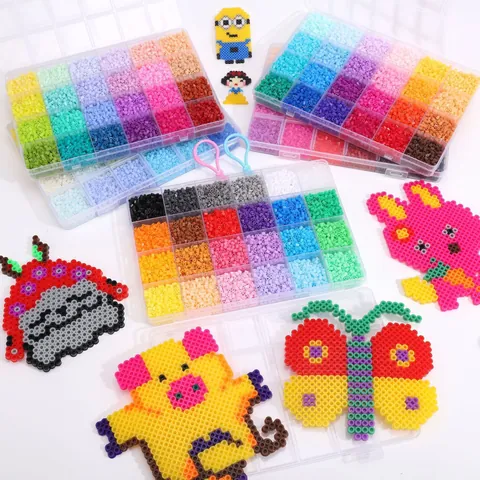 Cylindrical Fuse Beads For DIY Handmade Pixel Art Crafts Plastic Hama Perler Beads Refill Pack For Children Creative Education Toys