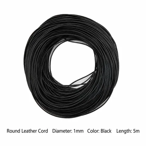 Cordon en Cuir de Vache Rond Matériel de Fabrication de Bijoux DIY Corde pour Collier Bracelet Accessoires de Bijoux