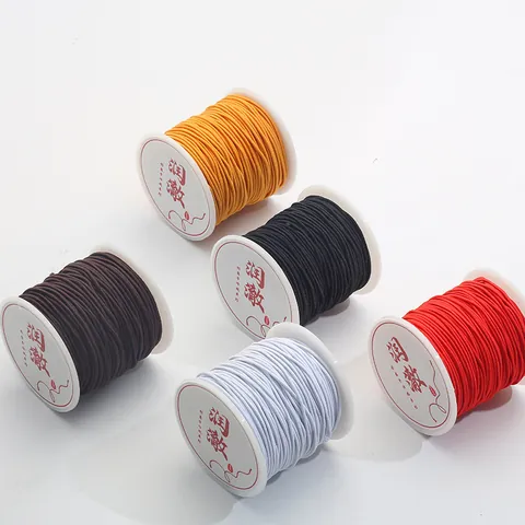 Polyester Core Spun Elastic Cord For Jewelry Making DIY Handcrafted Bracelet Necklace Weaving Stretchy Beading String Wire