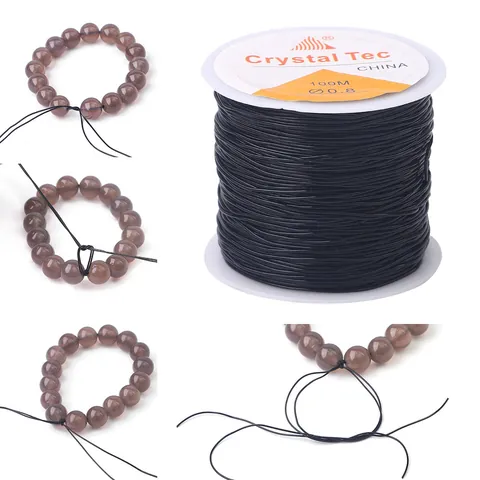 Crystal Tec Elastic Jewelry Making Thread TPU Plastic Cord For DIY Beading Bracelet Necklace Clear Coffee Red Multicolor