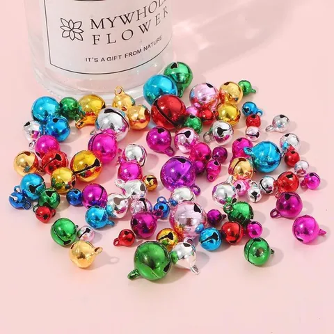 Copper Colorful Small Jingle Bells For Christmas DIY Crafts Pet Pendants Jewelry Making Gold Silver Multicolor Bell Accessories