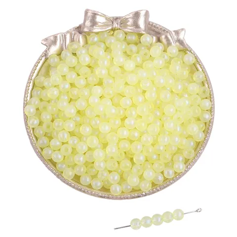 Cuentas de Acrílico de Sirena Iridiscentes Cuentas Sueltas Redondas Color Macaron para Creación de Joyas DIY Collar Pulsera Accesorios de Artesanía