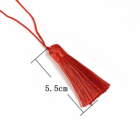 Vintage DIY Silk Look Tassel Pendant Decorative Craft Accessory For Fan Bookmark Jewelry Making Traditional Style Tassel Charm
