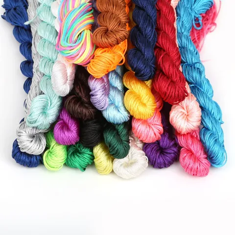 Cordon à Bijoux en Nylon Pour Bricolage Bracelet Collier Tressé Fil de Nœud Chinois Couleur Accessoires de Bijouterie