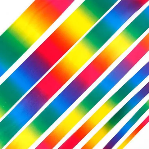 Regenbogen Farbverlauf Satinband Polyester Dekoband Für DIY Schmuckherstellung Ohrringe Geschenkverpackung Handgemachter Bastelbedarf