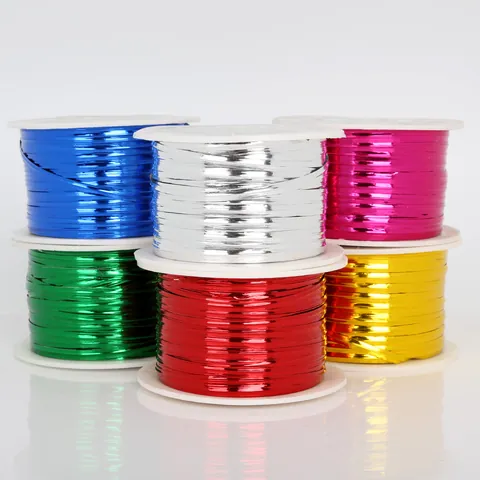 Metallische Bindestreifen Für DIY-Bastelarbeiten Geschenkverpackungen Kunststoffbeschichteter Eisendraht Gold Silber Grün