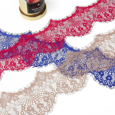 Floral Embroidery Eyelash Lace Trim Wide Ribbon DIY Sewing Craft Fabric For Clothing Bag Home Decor Accessory