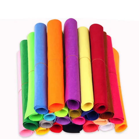 Colorful Non-woven Felt Fabric Sheets DIY Handmade Material For Kids Crafts School Projects Festival Decoration Fabric