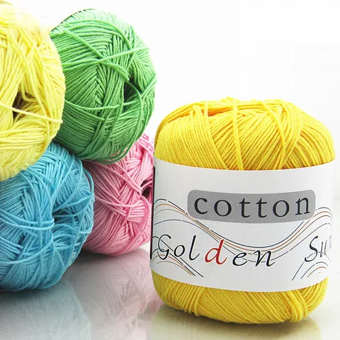 Weiches Baumwoll Handstrickgarn Für Baby DIY Häkeln Buntes Handgewebtes Material Für Pullover Schal Decke Hut Herstellung