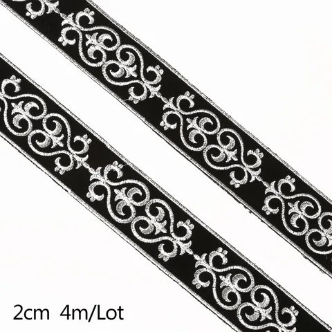 Nastro in Pizzo Ricamato Vintage Oro Argento Filo Metallico Motivo a Volute Greca DIY Finiture Abbigliamento Decorazione